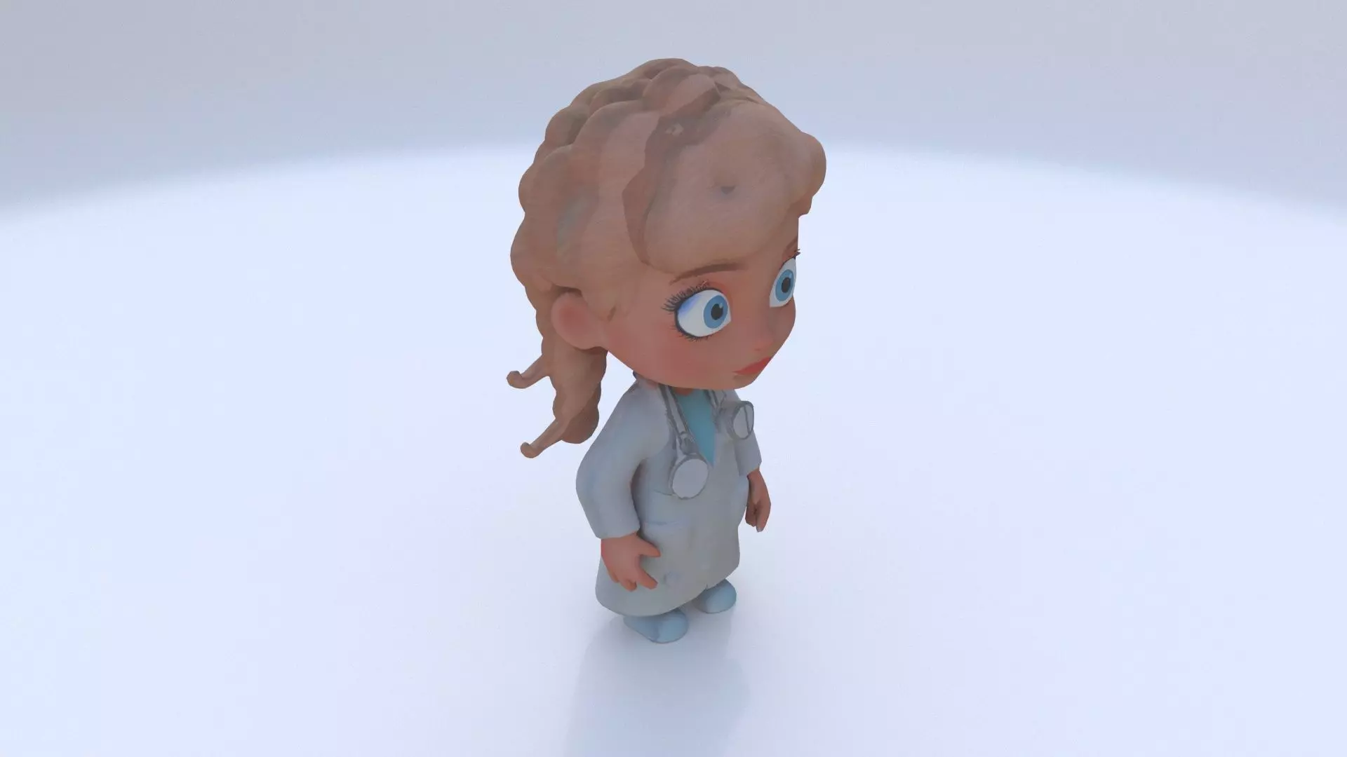 Doctor female 3D model_0