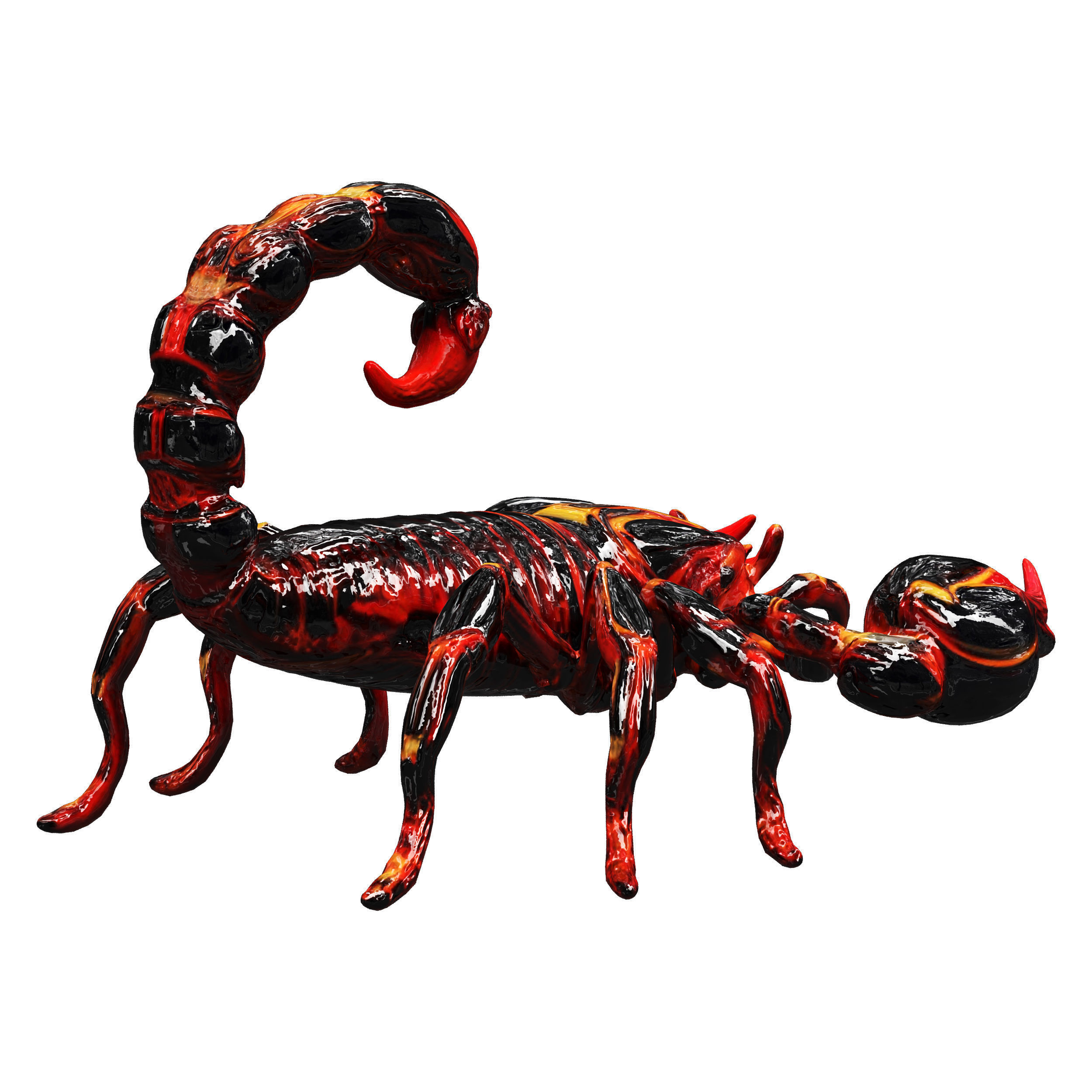 robot scorpion  Low-poly 3D model_16