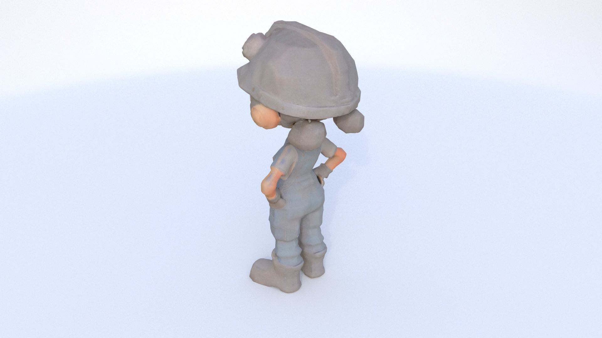 Factory Worker female 3D model_3