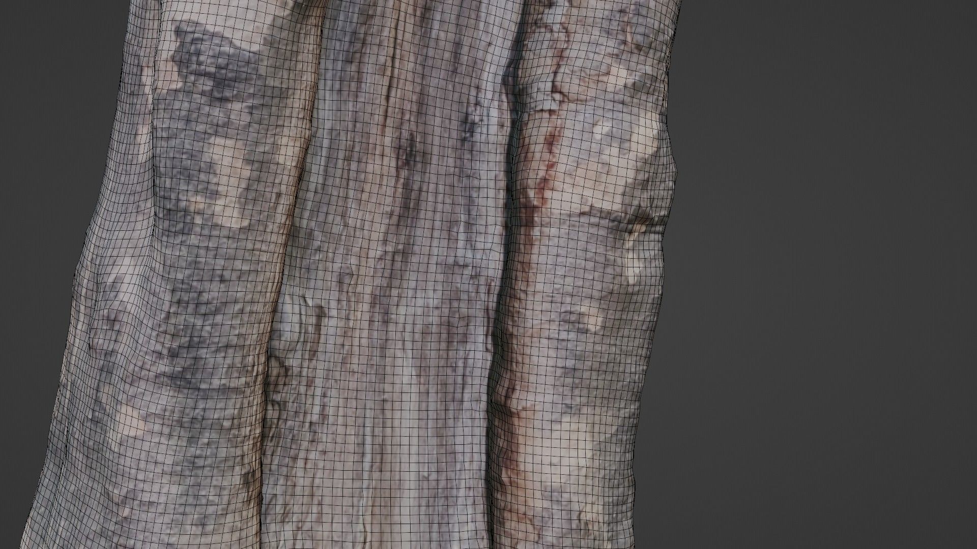 Tree Bark Low-poly 3D model_4
