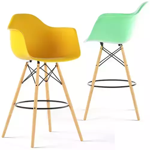 Eames Plastic Stool by Vitra 3D model