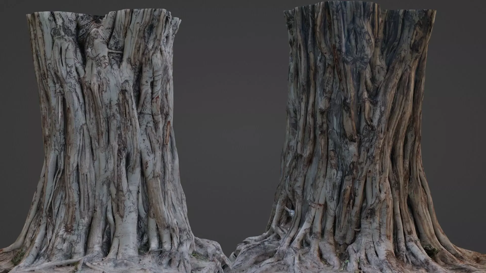 Tree Trunk Low-poly 3D model_0