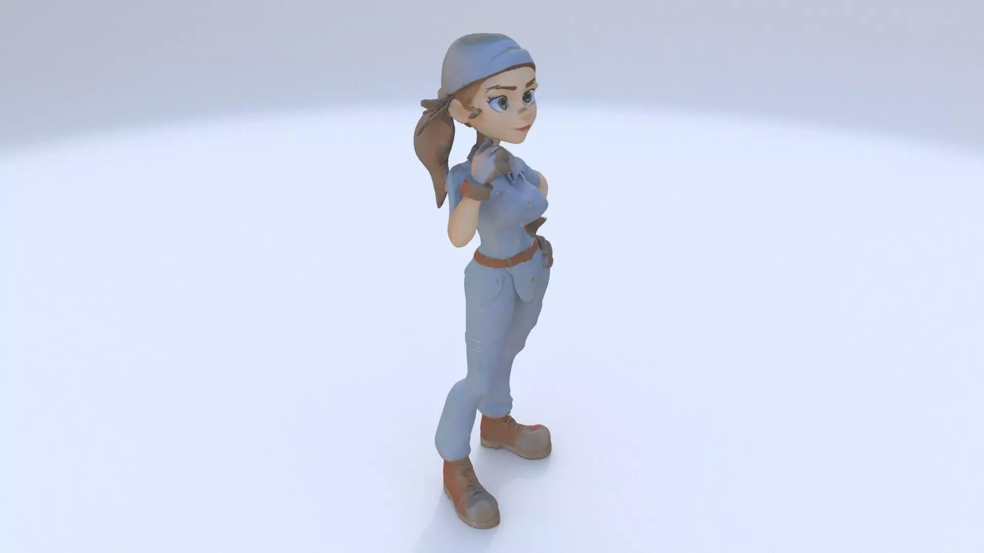 Mechanic female 3D model