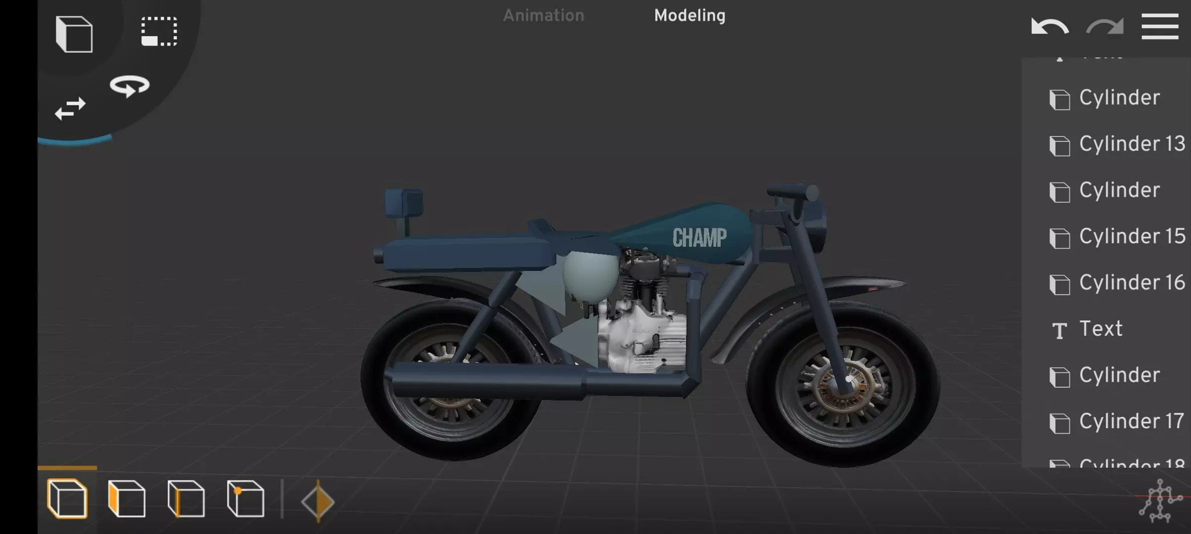 Motorcycle Free low-poly 3D model