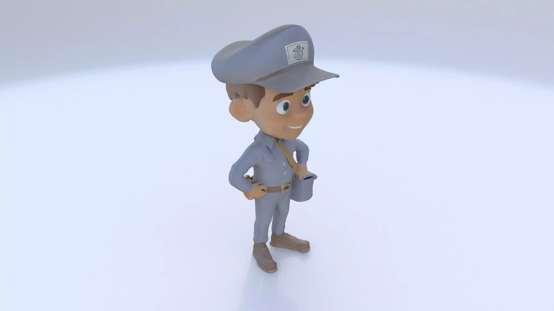 Postman male 3D model