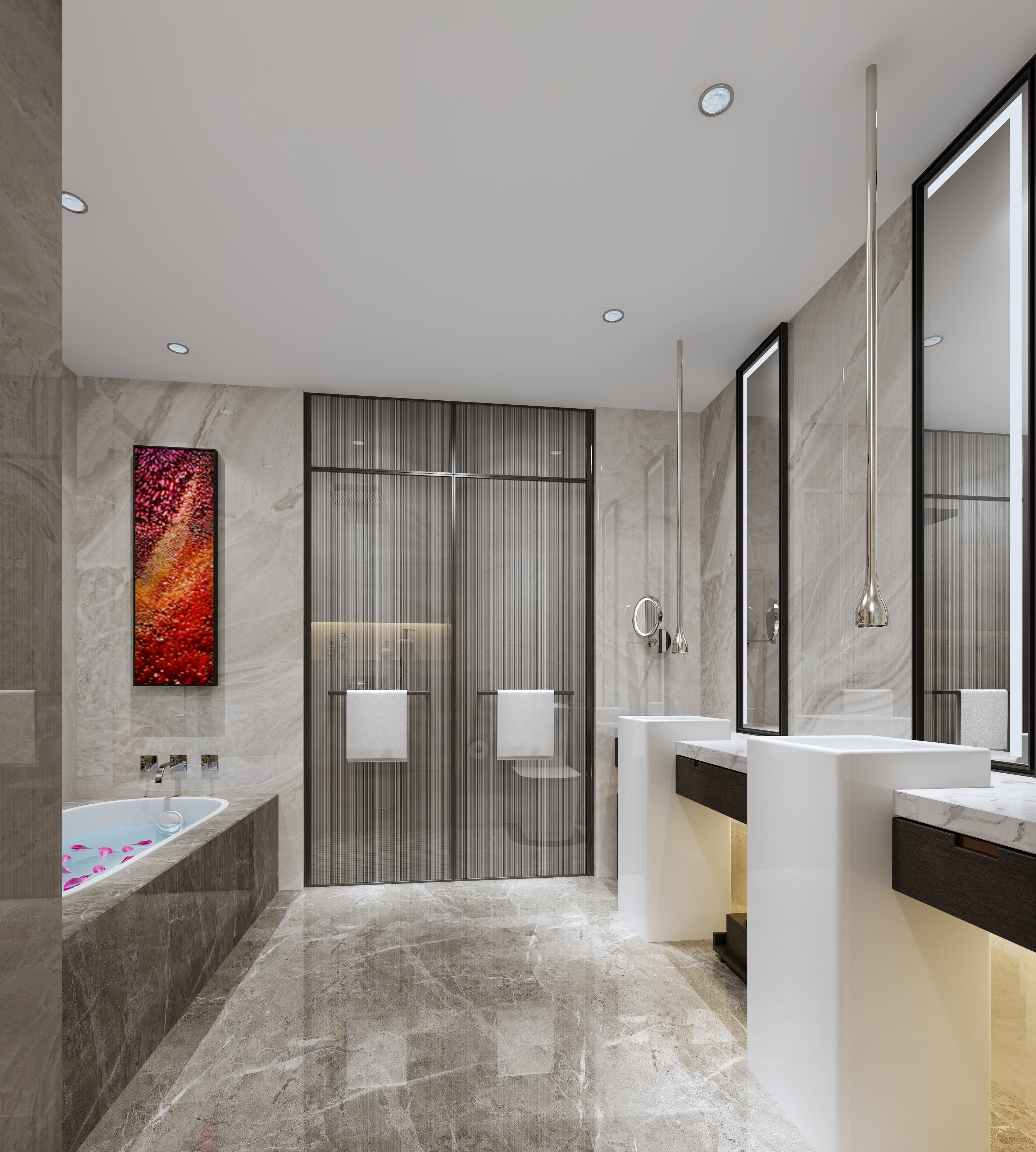 bedroom bathroom 3D model_1