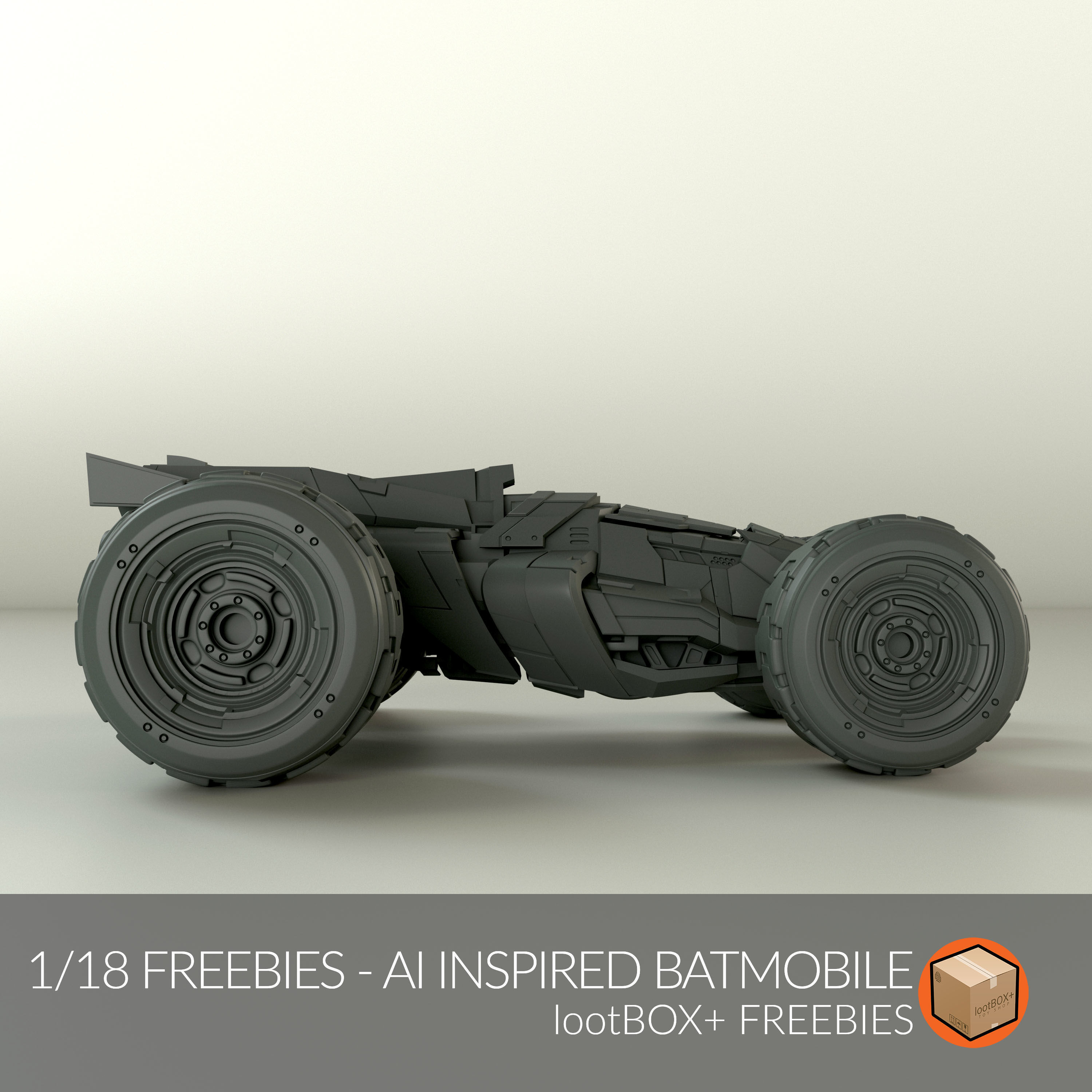 F 014 - AI HIGHLIGHTS BATMOBILE free 3D model 3D printable | CGTrader
