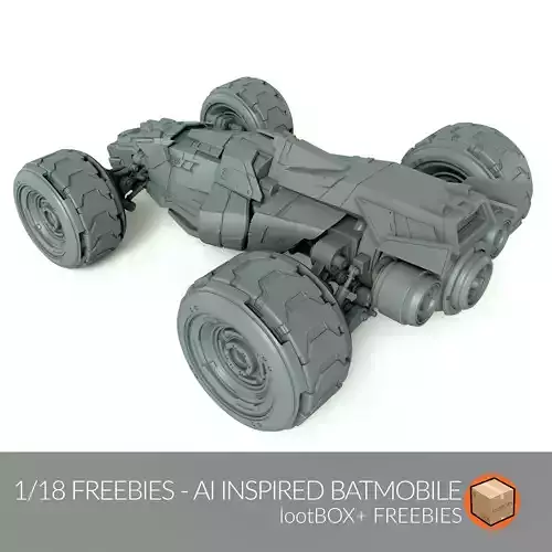 F 014 - AI HIGHLIGHTS BATMOBILE Free 3D print model