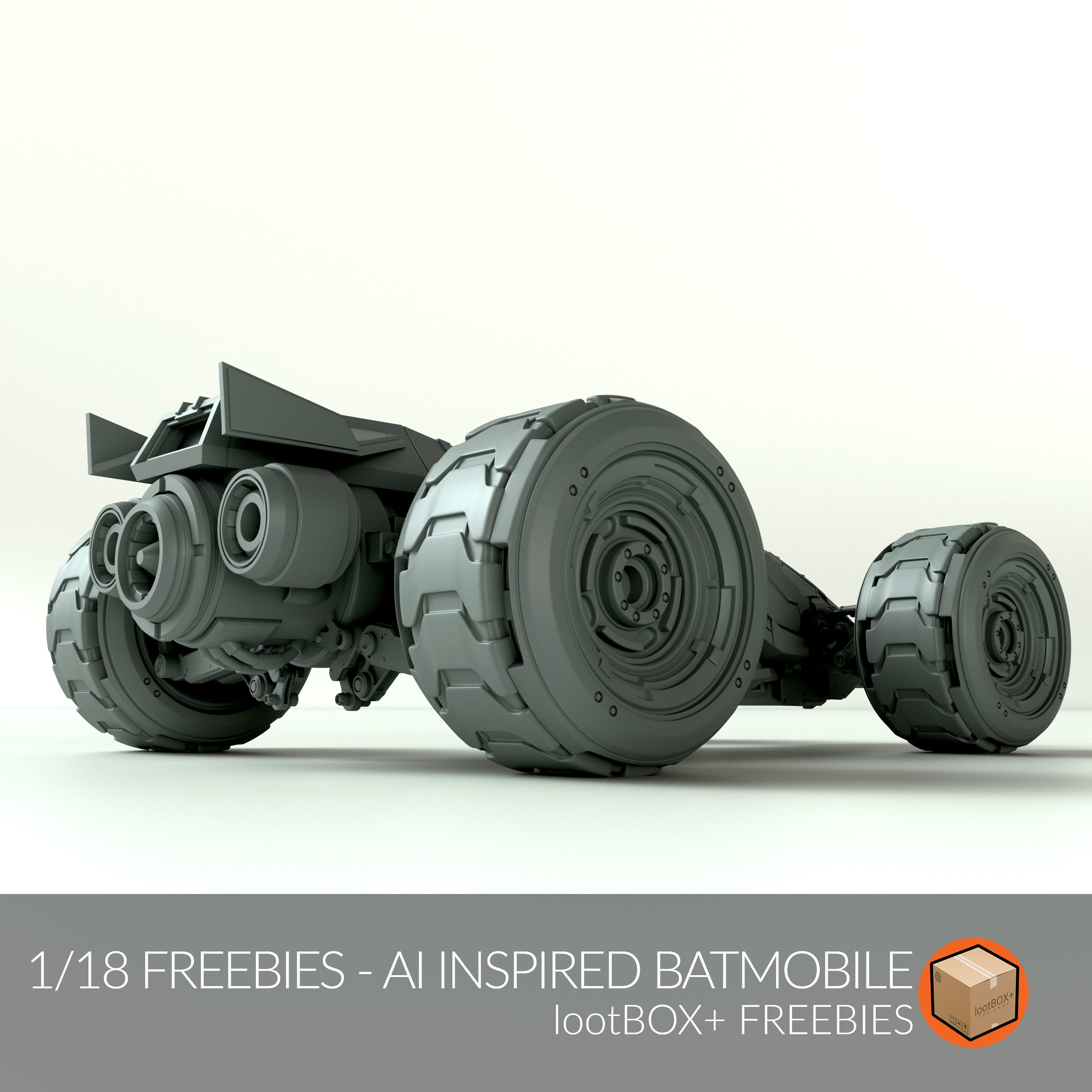 F 014 - AI HIGHLIGHTS BATMOBILE free 3D model 3D printable | CGTrader