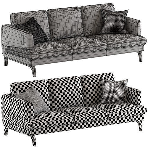 MaxDivani Espirit Sofa Type4 3D model 6