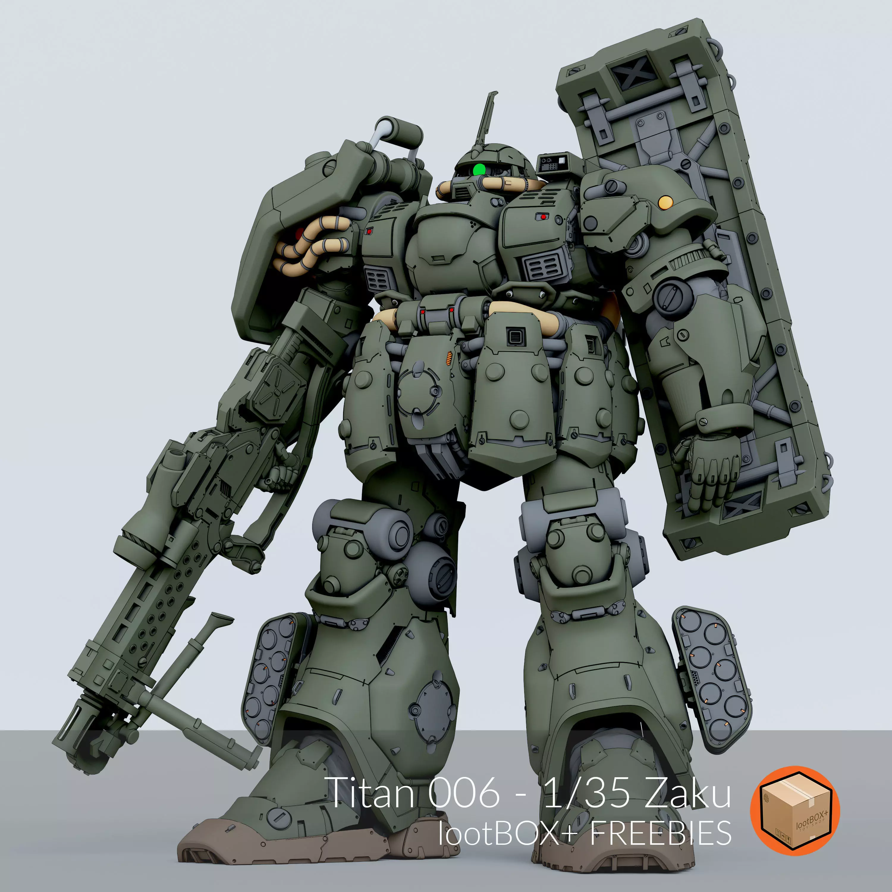 Titan 006 - Zaku Free 3D print model
