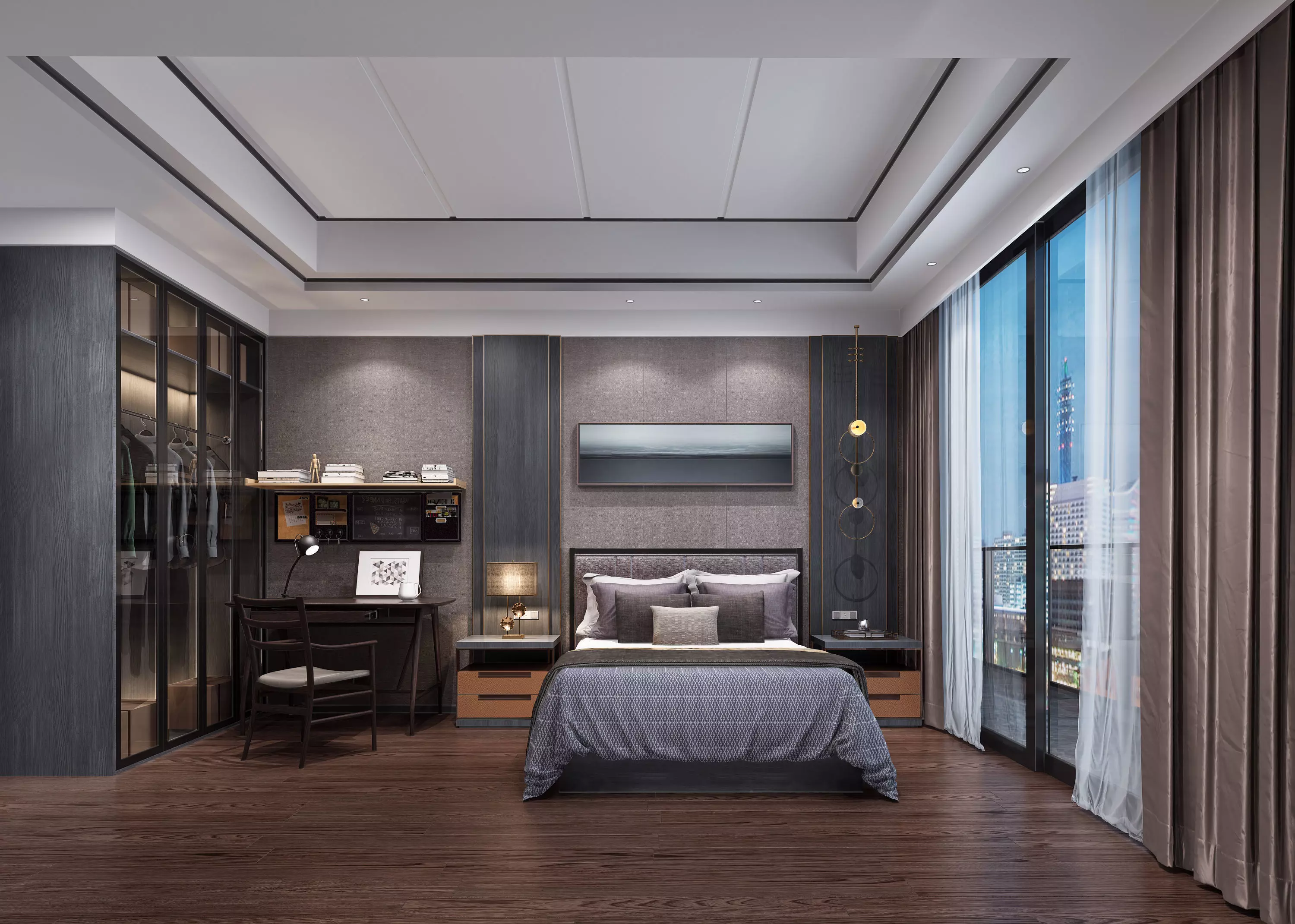 bedroom interior 3D model_0