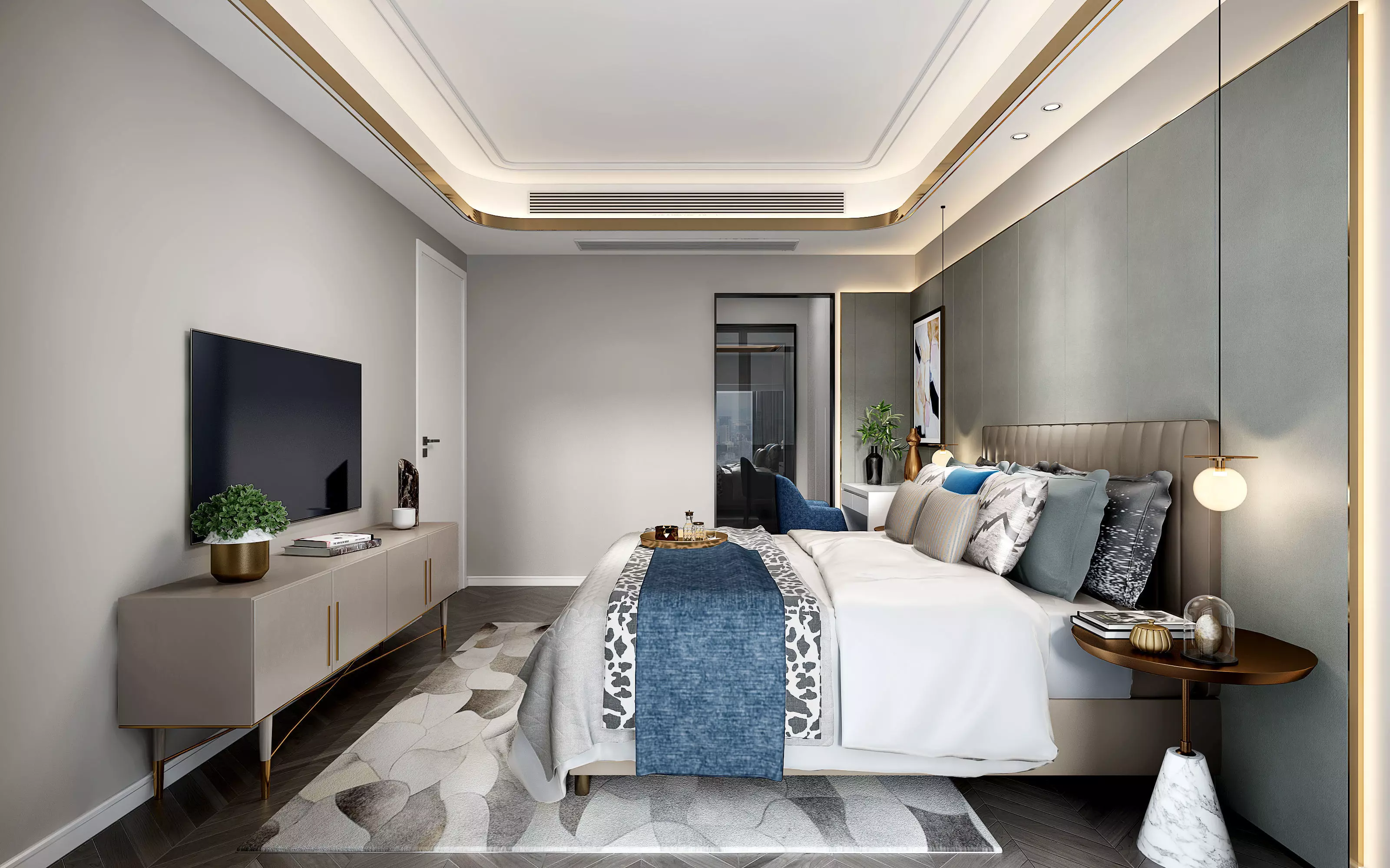 bedroom interior 3D model_0