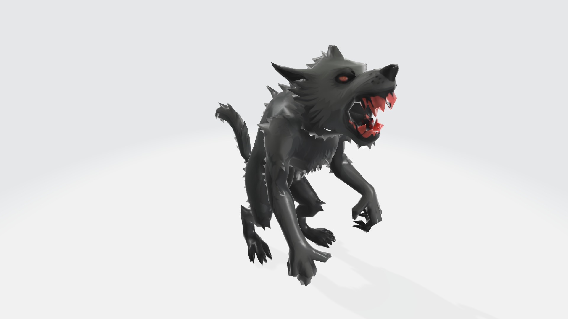 Werewolf Low-poly 3D model_7