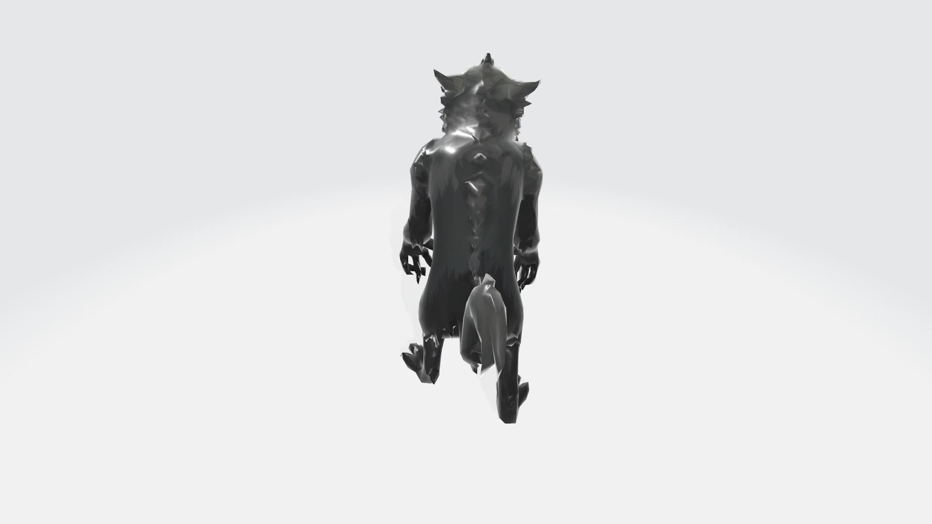 Werewolf Low-poly 3D model_5
