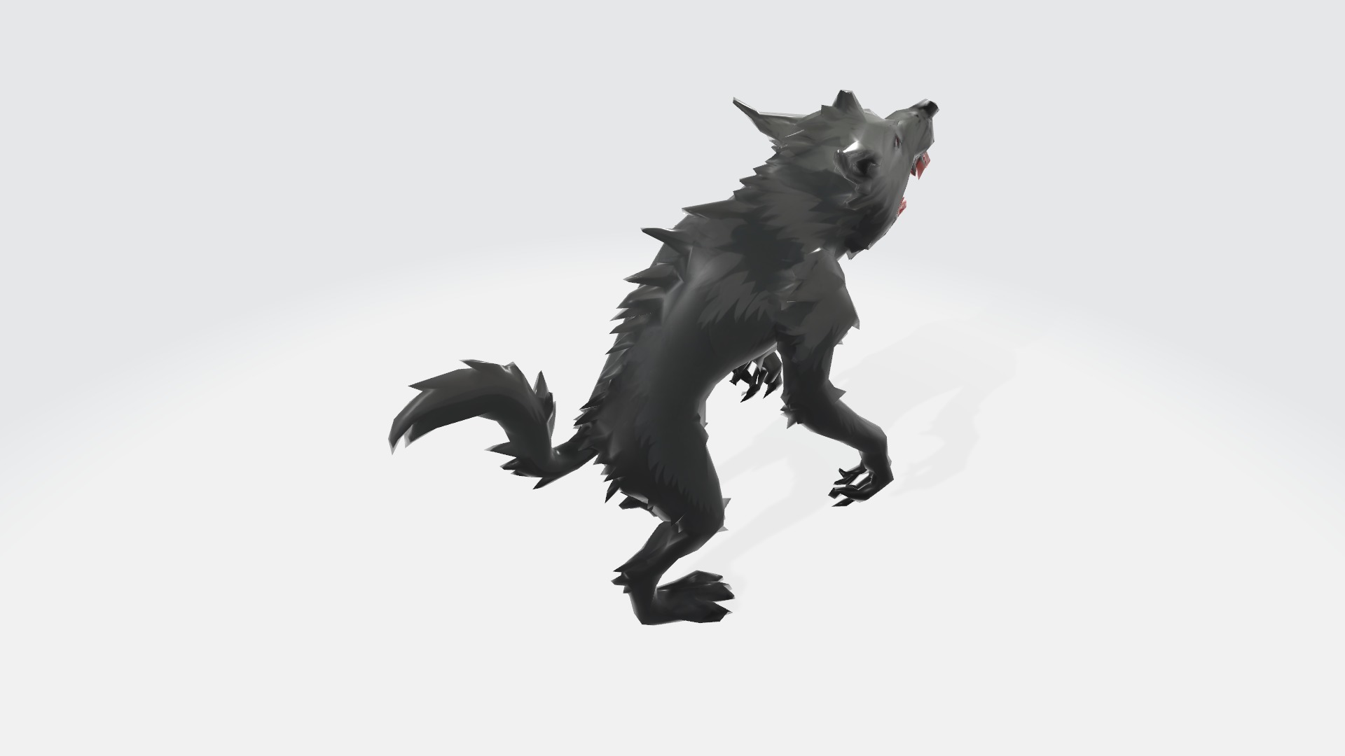 Werewolf Low-poly 3D model_6