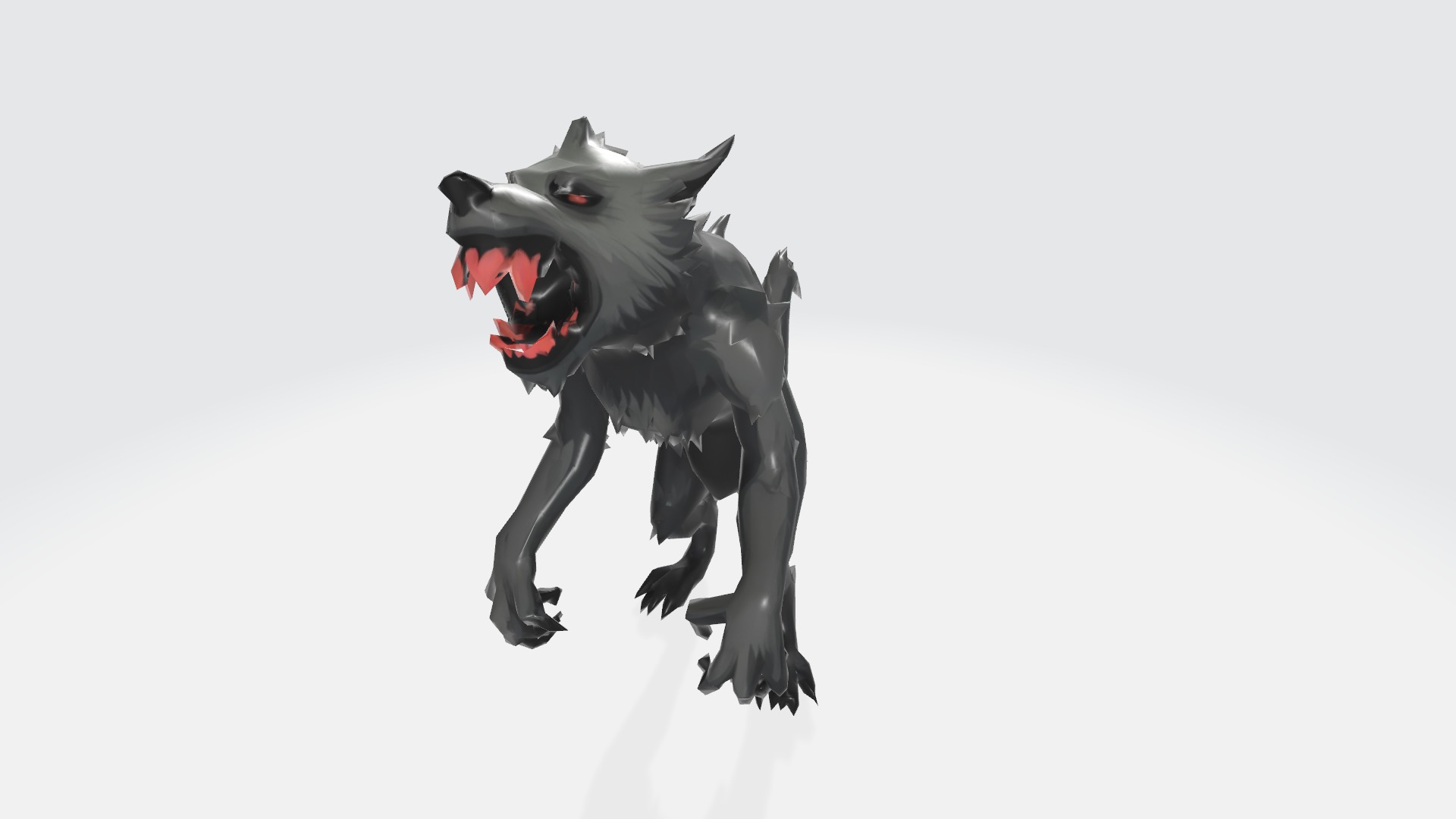Werewolf Low-poly 3D model_2