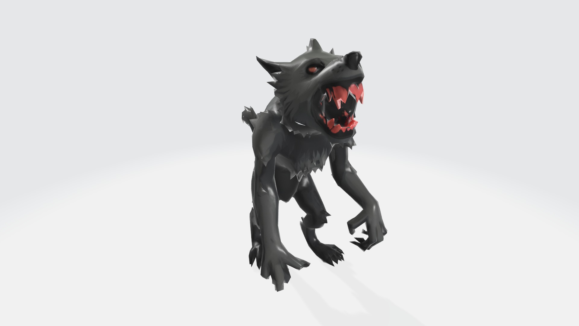 Werewolf Low-poly 3D model_8