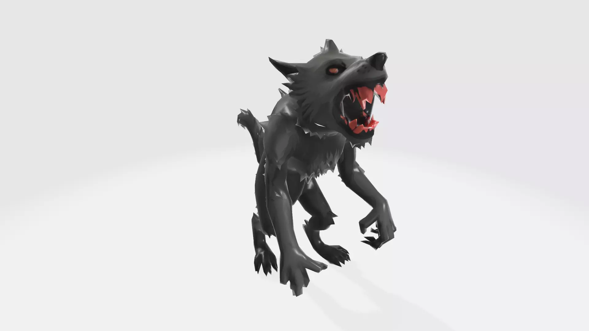 Werewolf Low-poly 3D model_0