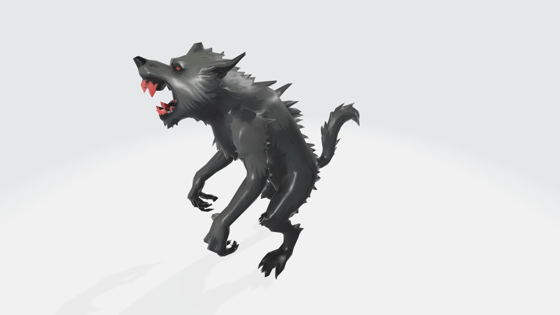Werewolf Low-poly 3D model_3