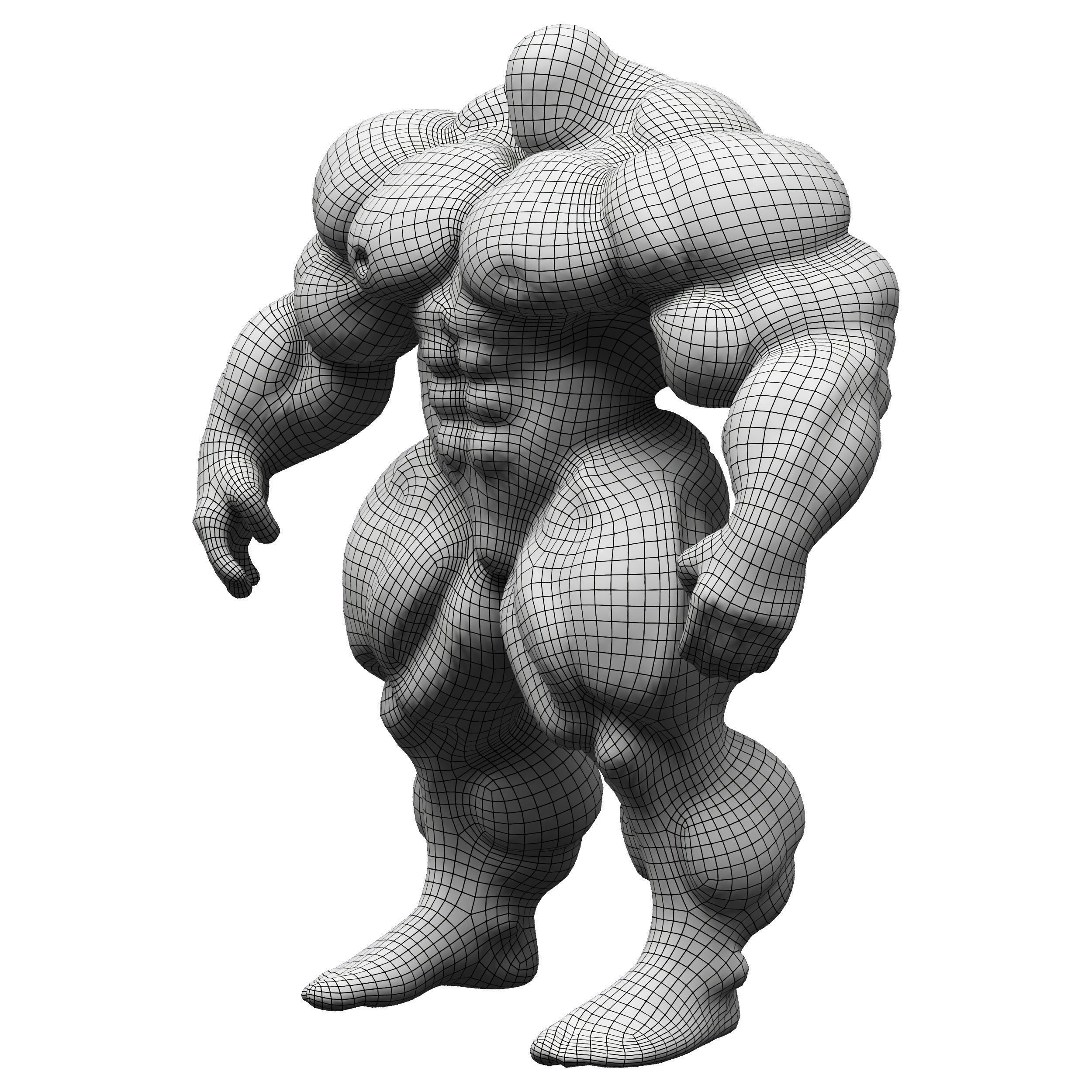 Strong Robot Low-poly 3D model_83