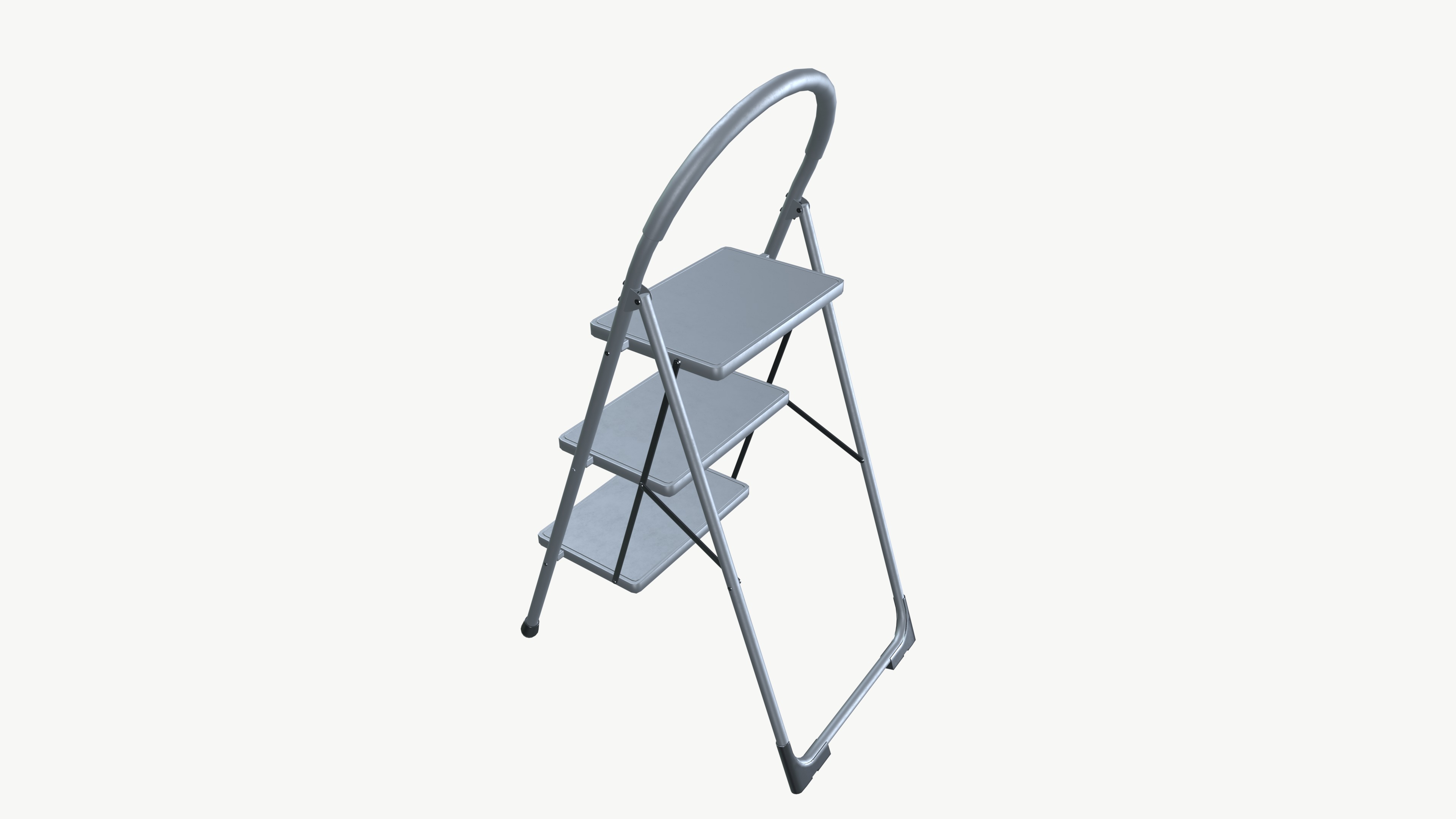 Small ladder Low-poly 3D model_6