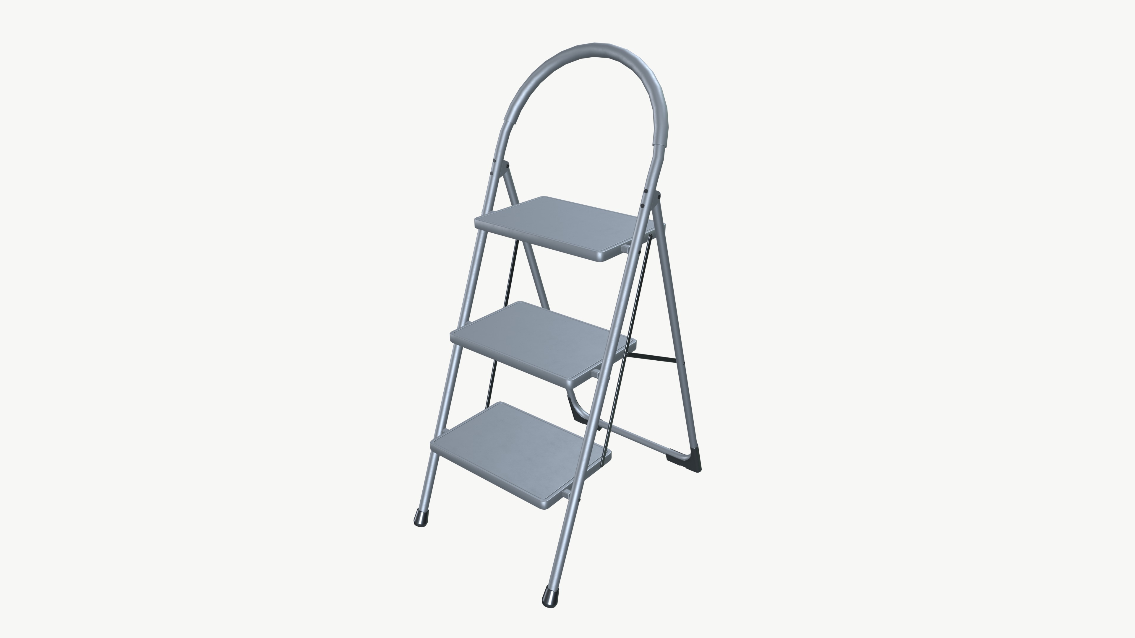 Small ladder Low-poly 3D model_3