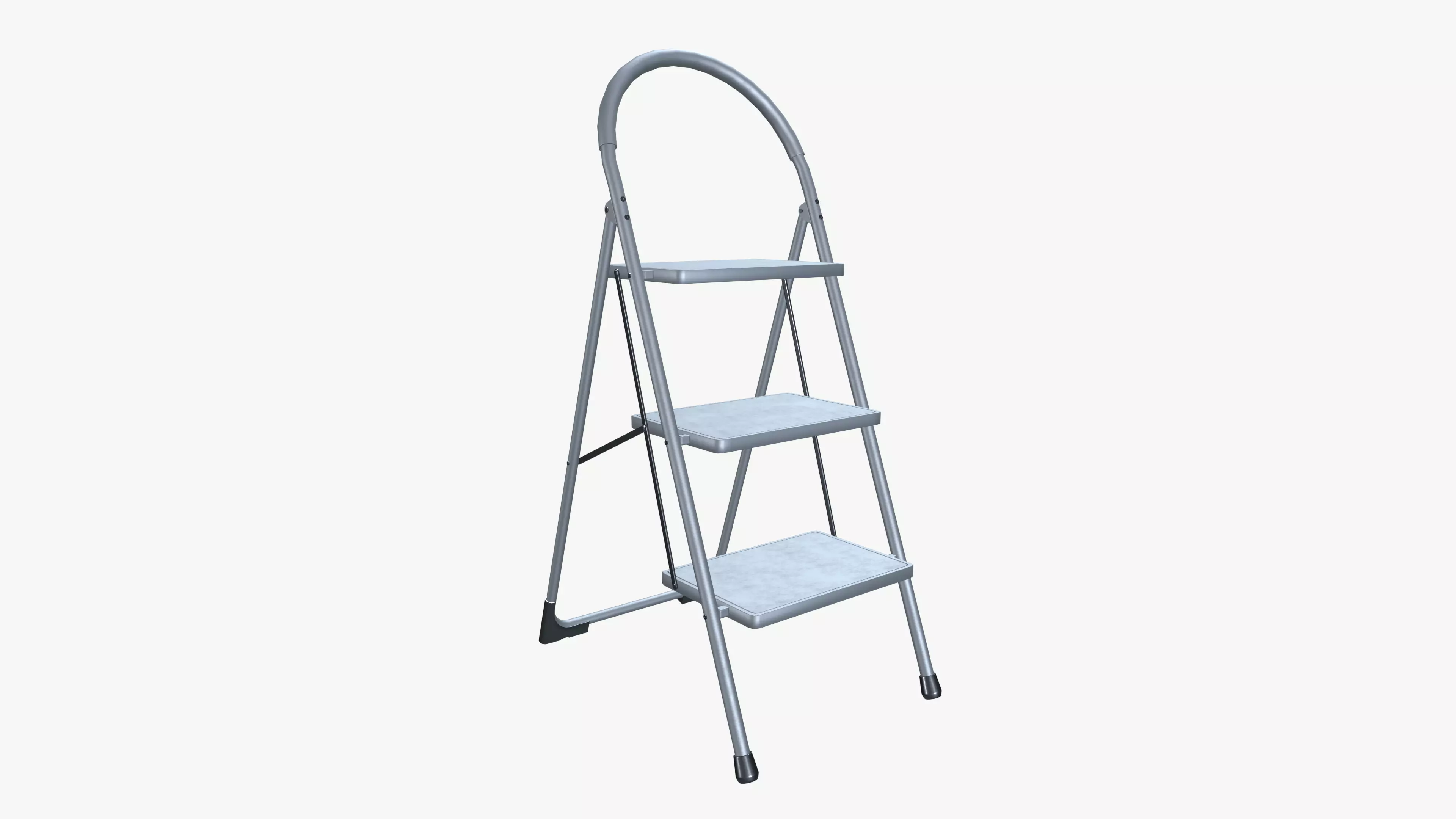 Small ladder Low-poly 3D model_0