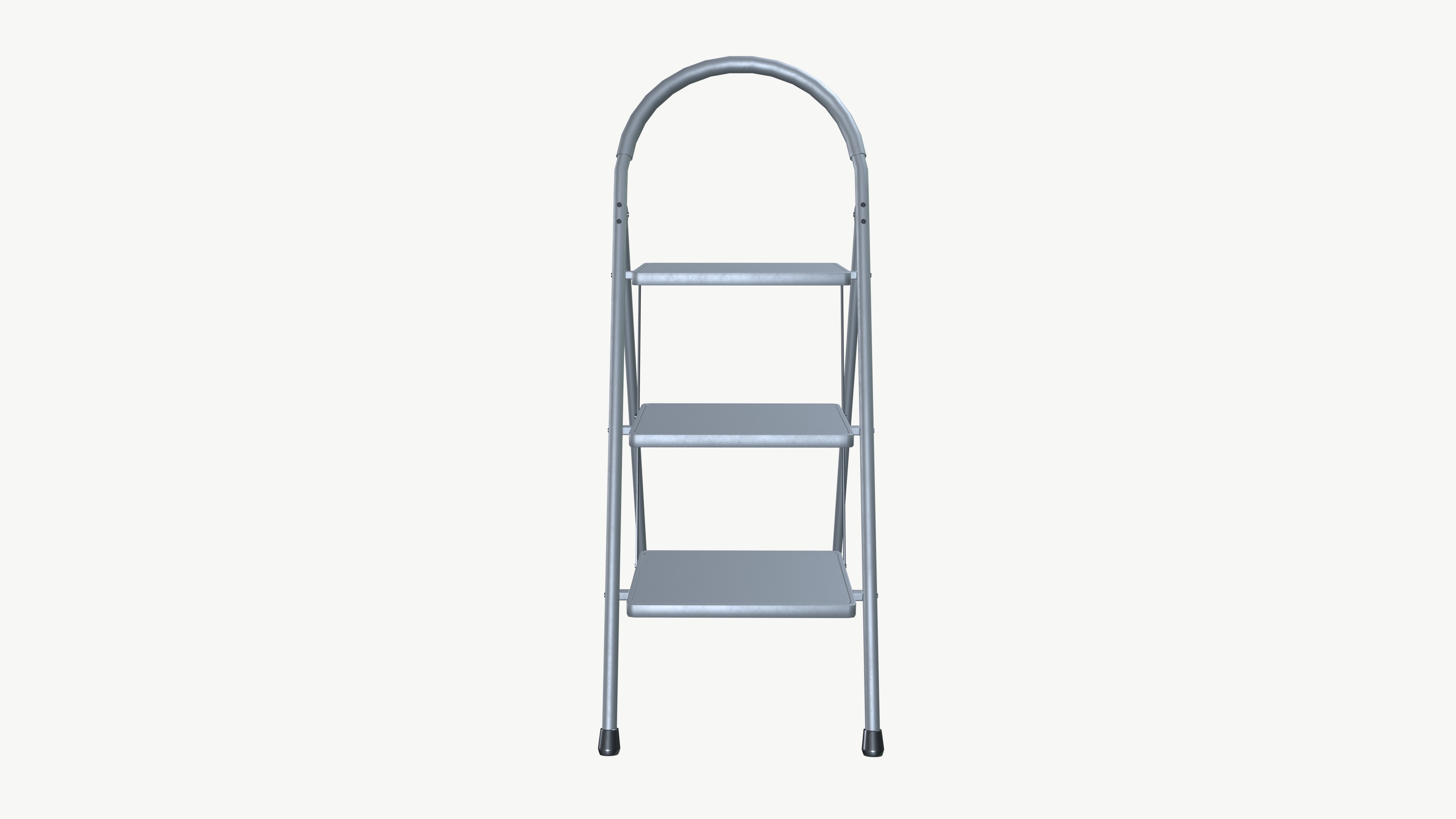 Small ladder Low-poly 3D model_2
