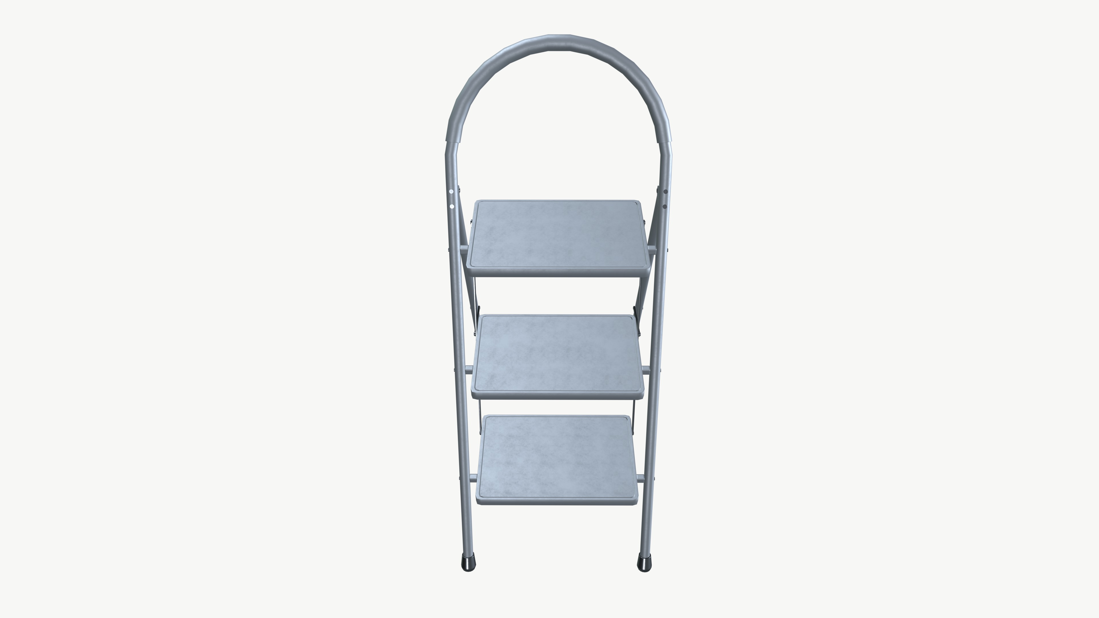 Small ladder Low-poly 3D model_5
