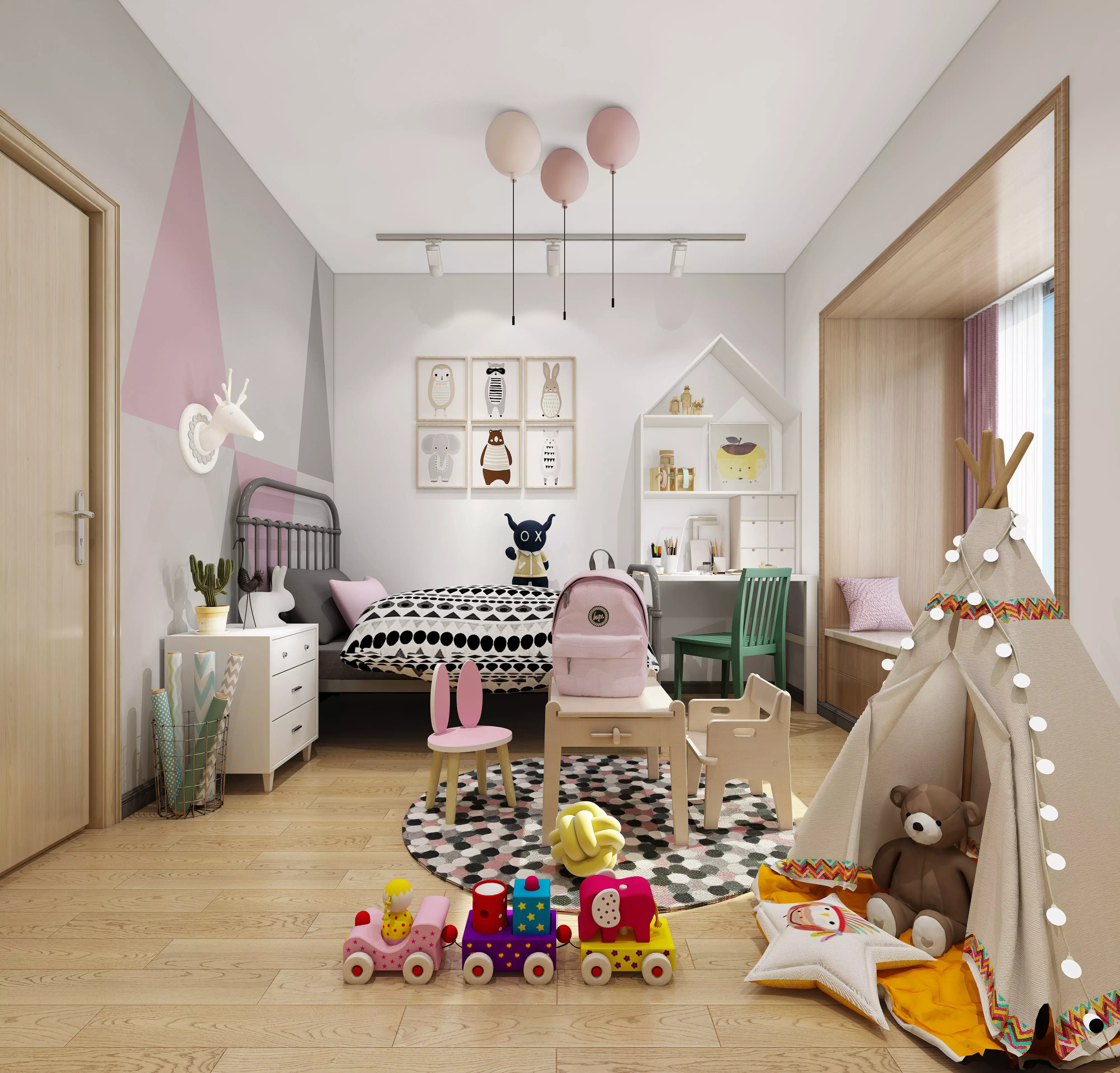 Children Room Interior 3D model_0