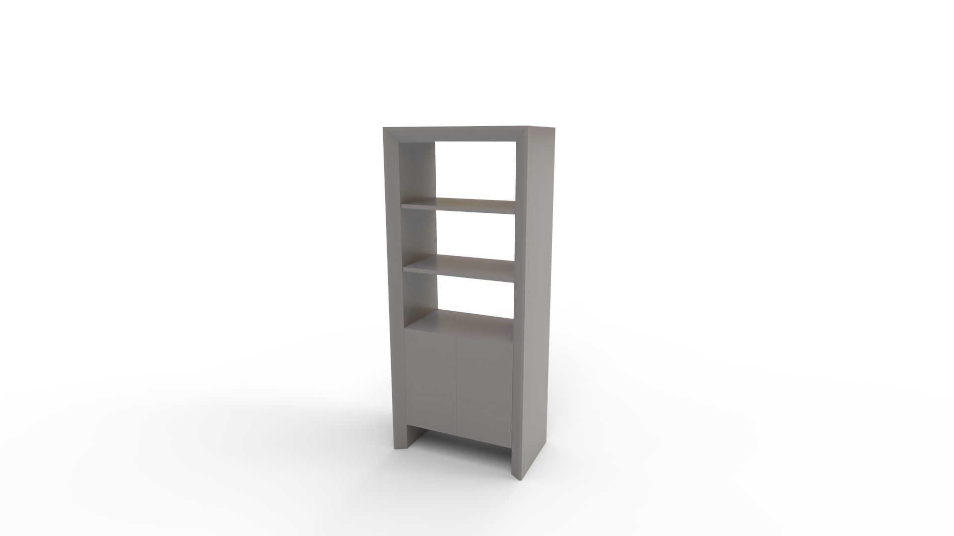 Baja Natural Storage Bookcase 3D model_9