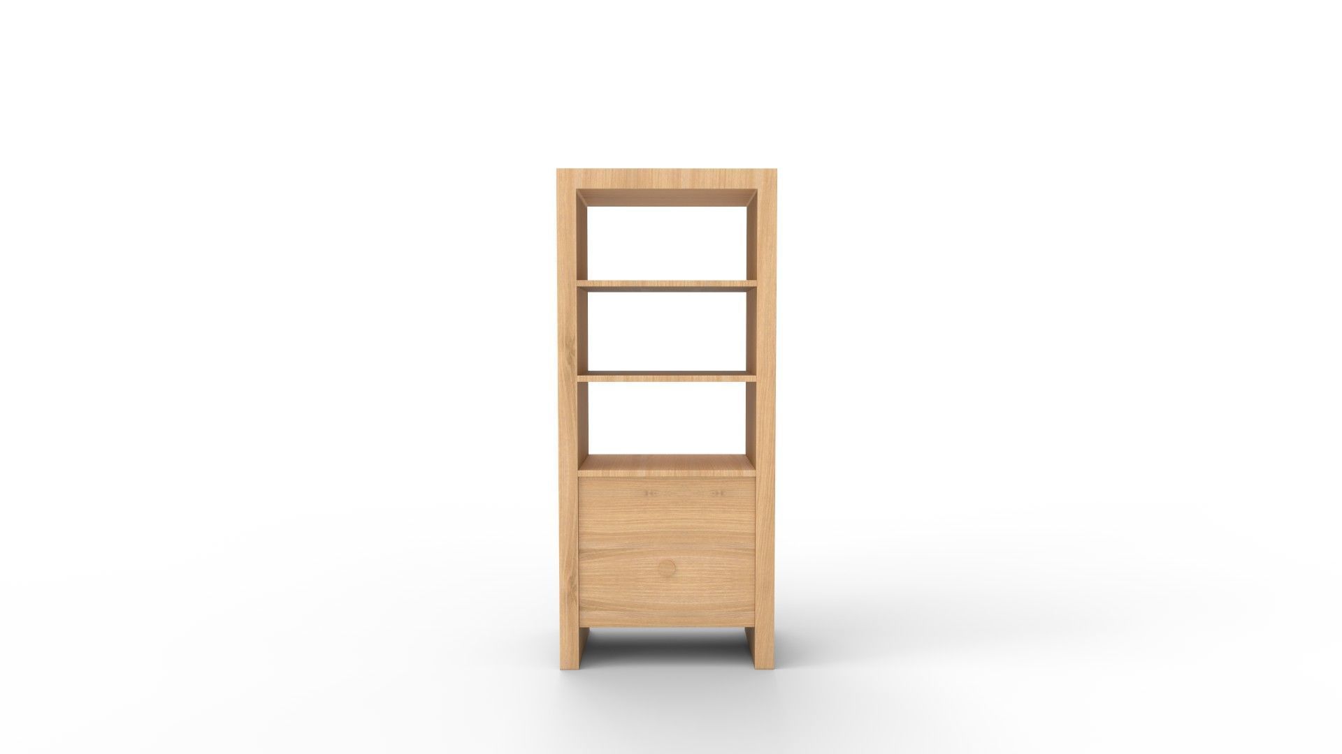 Baja Natural Storage Bookcase 3D model_5