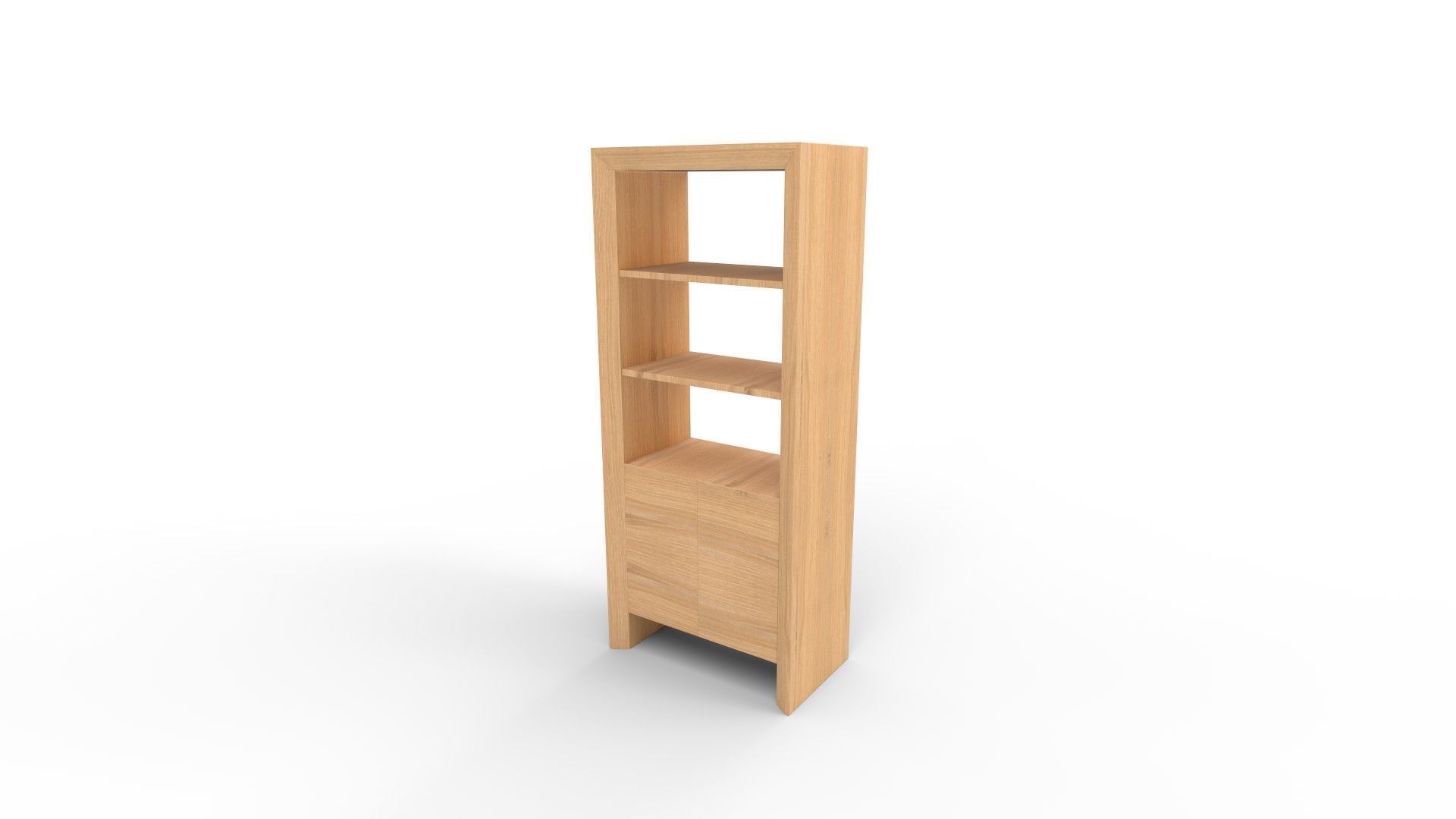 Baja Natural Storage Bookcase 3D model_2