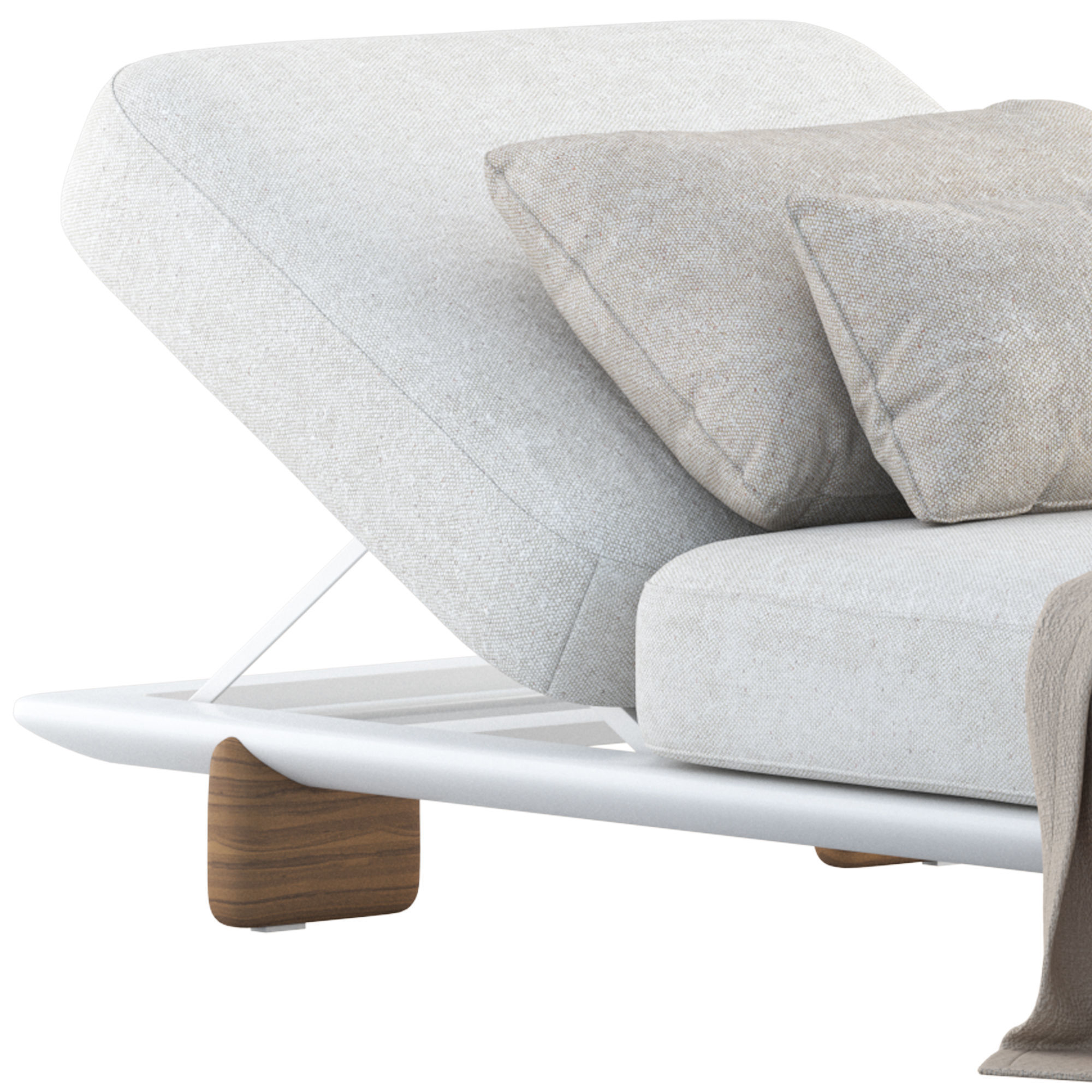 Milos Sun Lounger by Jean-Marie Massaud 3D model_3