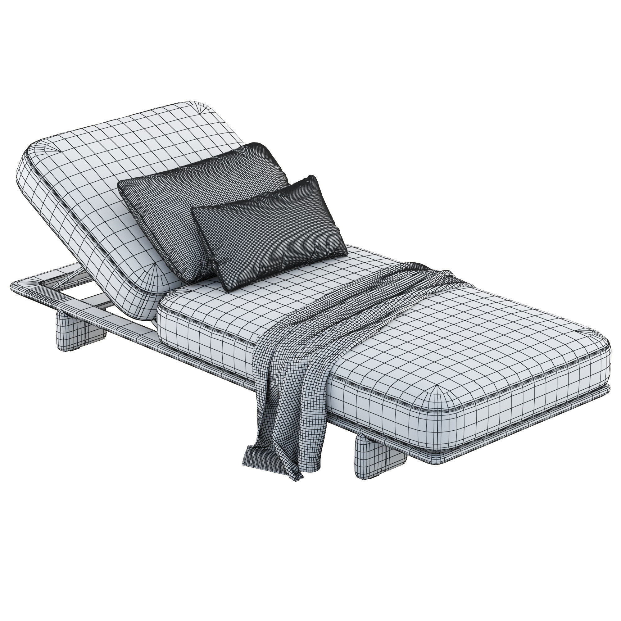 Milos Sun Lounger by Jean-Marie Massaud 3D model_5