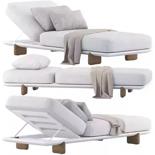 Milos Sun Lounger by Jean-Marie Massaud 3D model