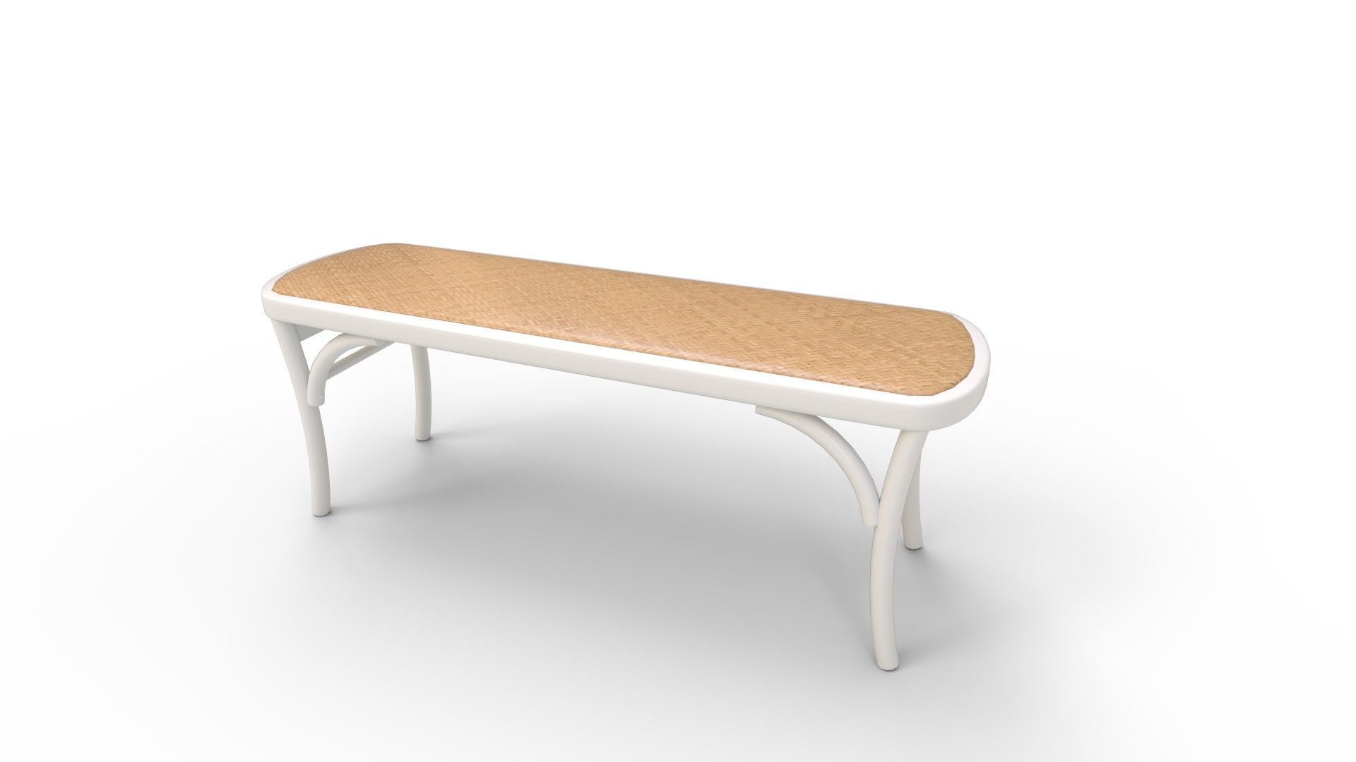 Amhir Wood Storage Bench 3D model_2
