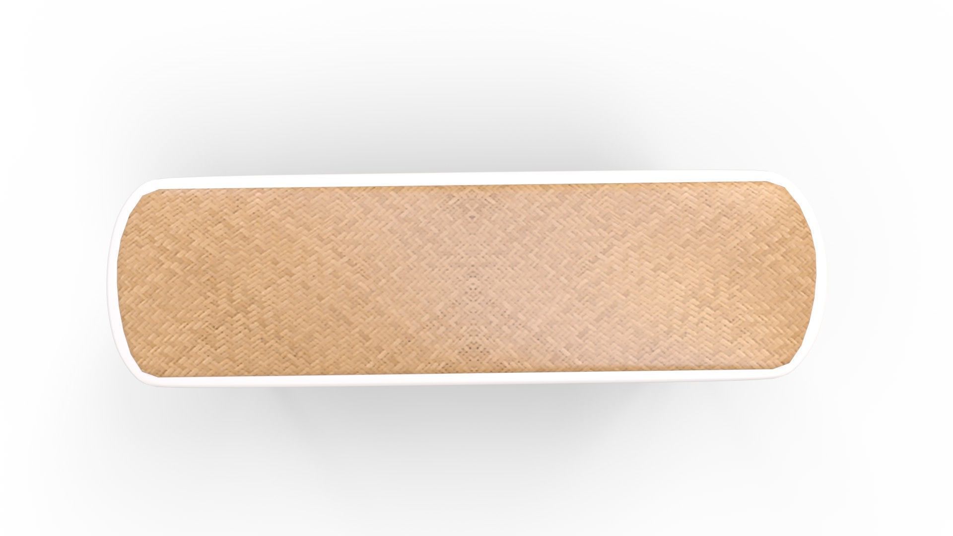 Amhir Wood Storage Bench 3D model_4