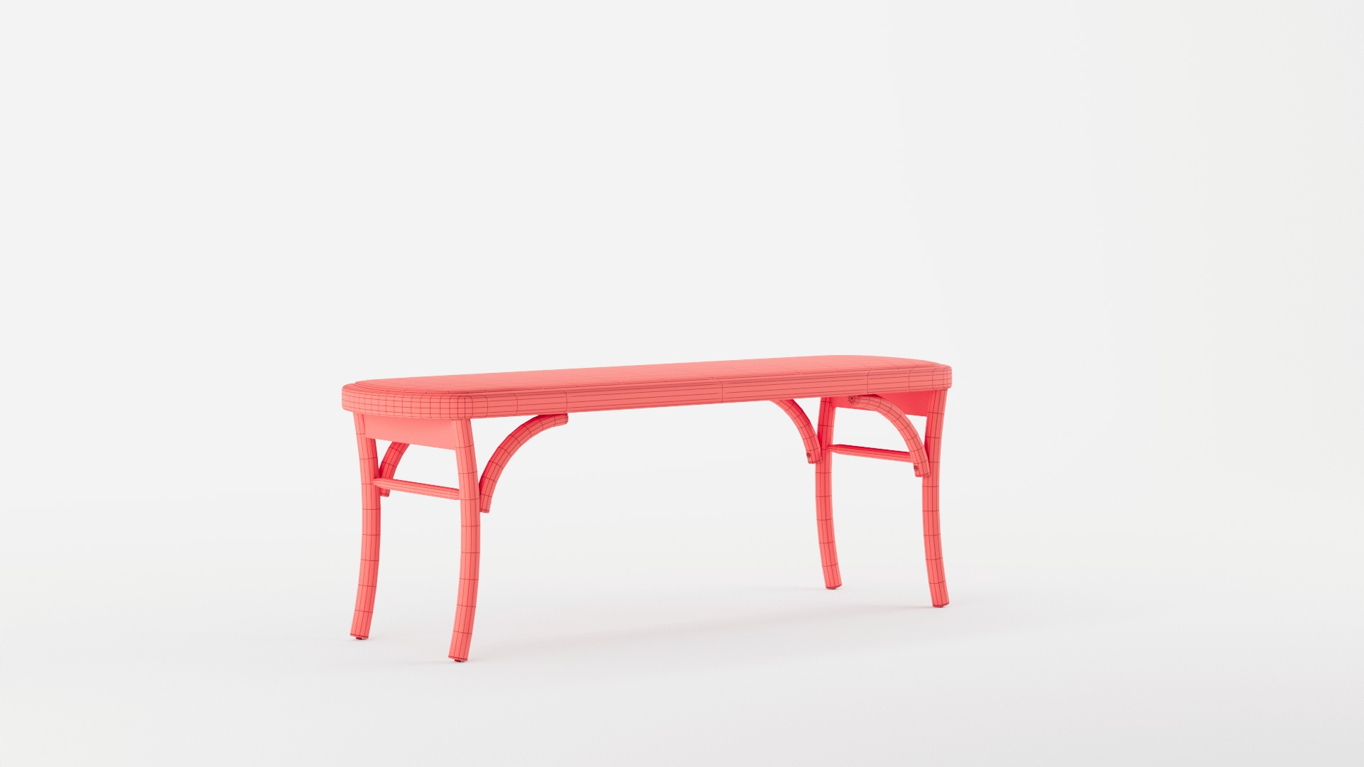 Amhir Wood Storage Bench 3D model_10