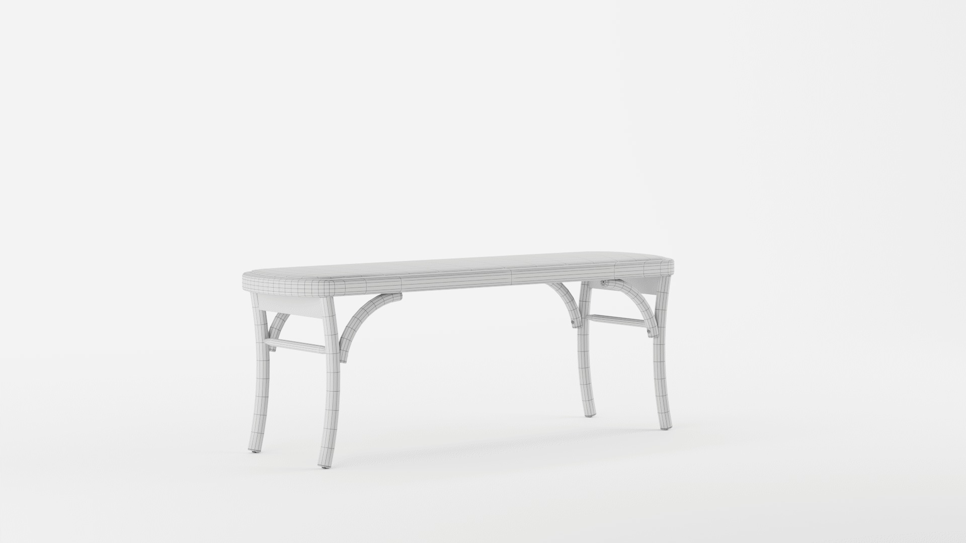 Amhir Wood Storage Bench 3D model_9