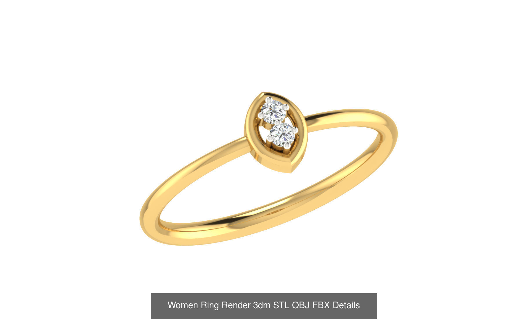 36 Women Ring Render 3dm STL OBJ FBX Details Collection _24