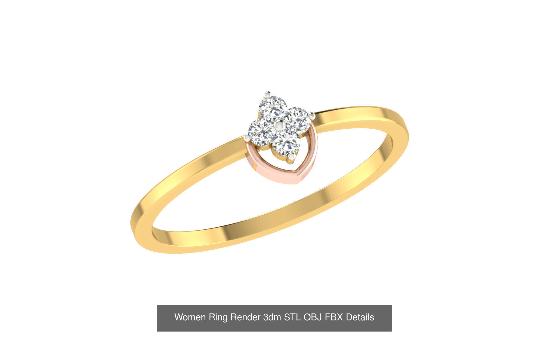 36 Women Ring Render 3dm STL OBJ FBX Details Collection _29