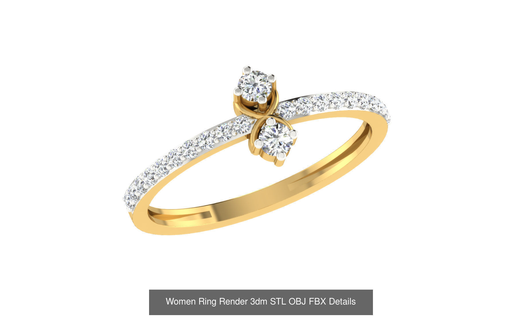 36 Women Ring Render 3dm STL OBJ FBX Details Collection _31