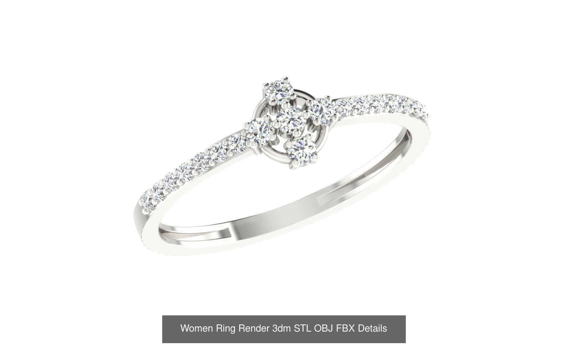 36 Women Ring Render 3dm STL OBJ FBX Details Collection _13