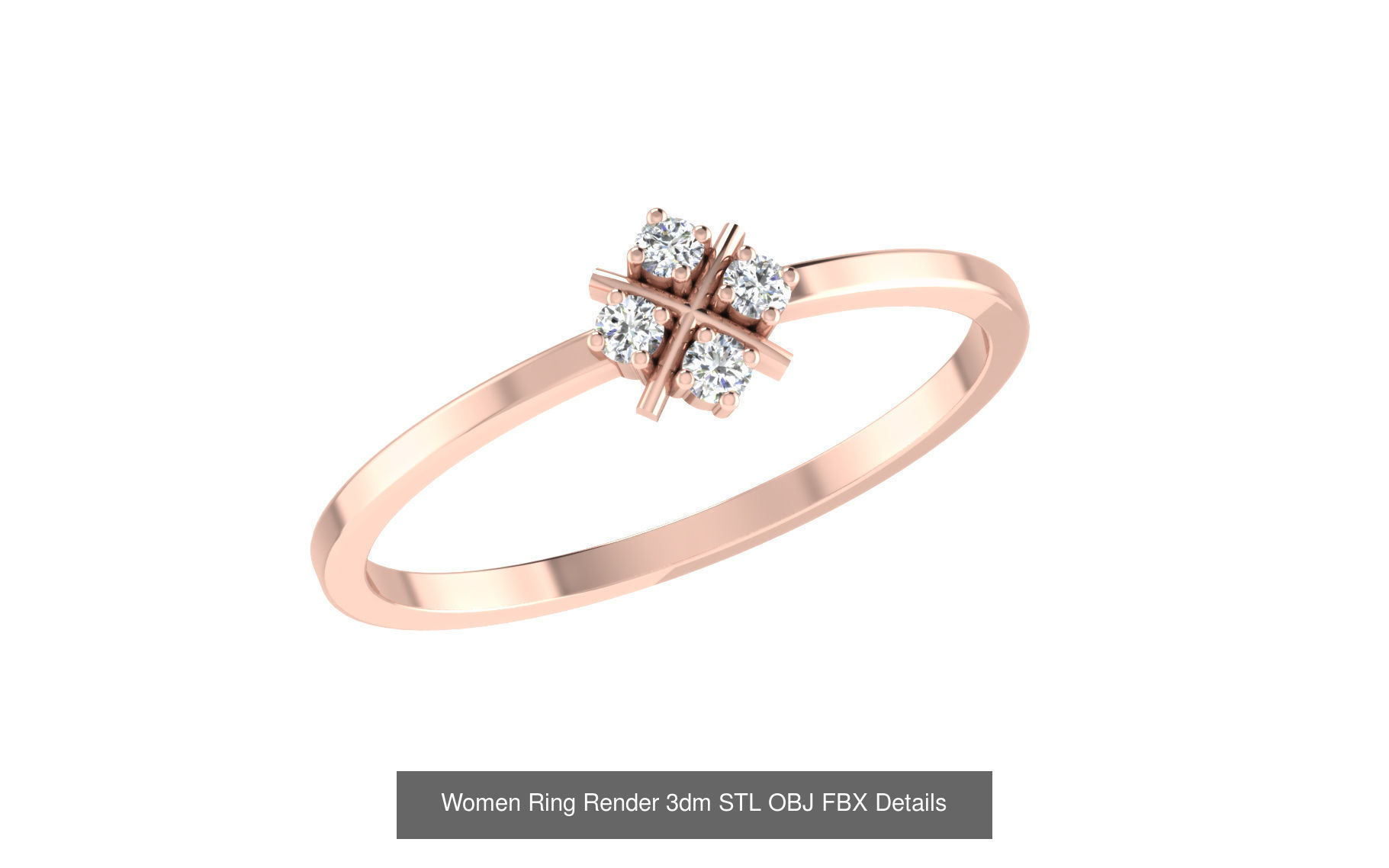 36 Women Ring Render 3dm STL OBJ FBX Details Collection _6