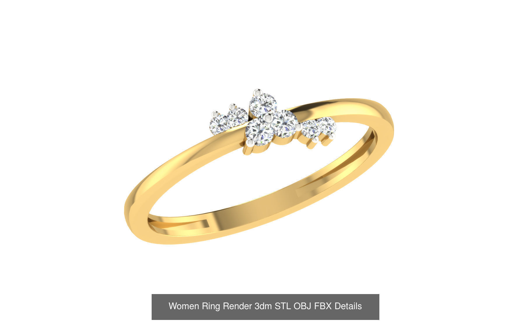 36 Women Ring Render 3dm STL OBJ FBX Details Collection _23