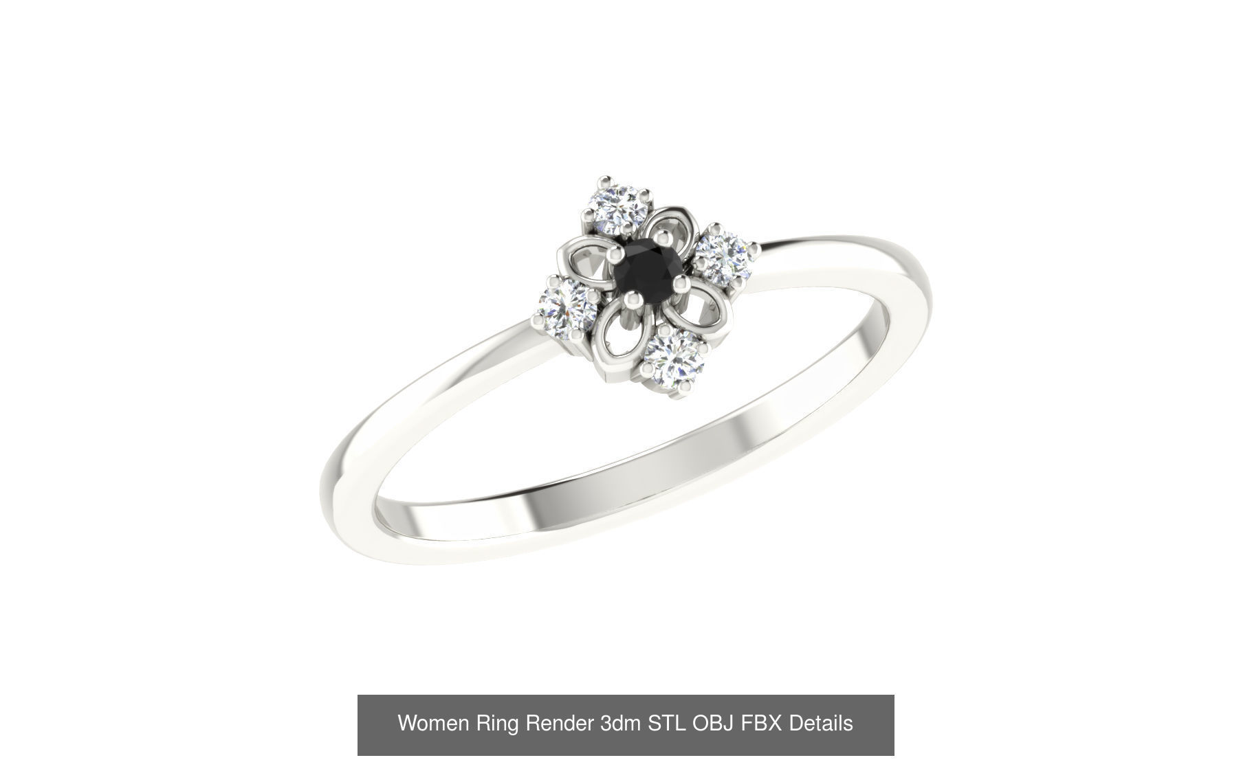 36 Women Ring Render 3dm STL OBJ FBX Details Collection _27
