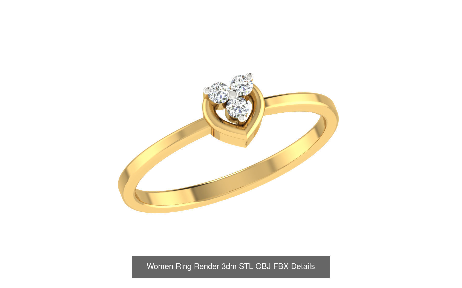 36 Women Ring Render 3dm STL OBJ FBX Details Collection _22