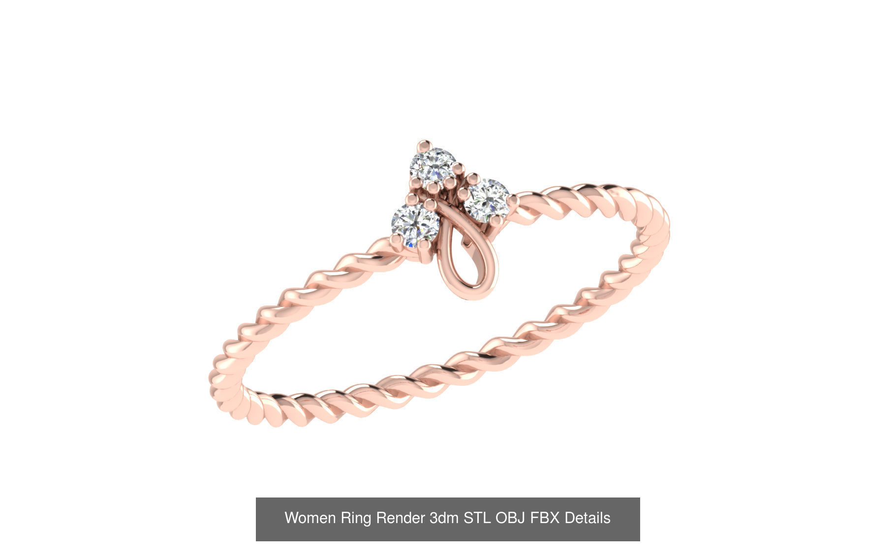 36 Women Ring Render 3dm STL OBJ FBX Details Collection _14